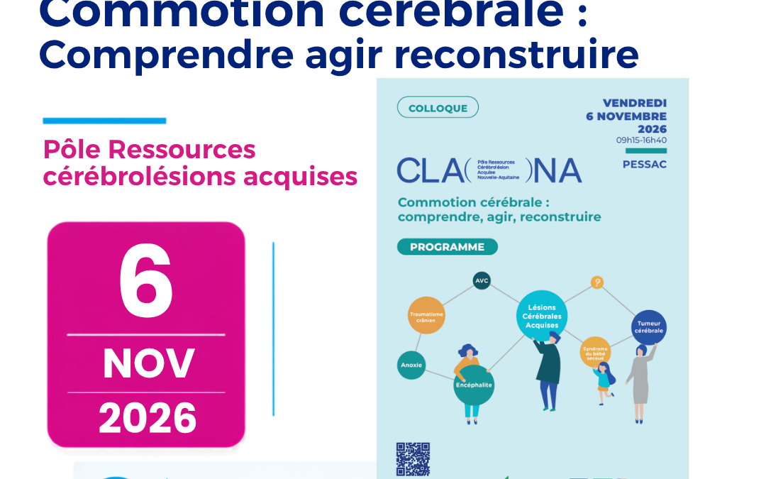 6 novembre : Colloque  » Commotion cérébrale :  comprendre, agir, reconstruire »