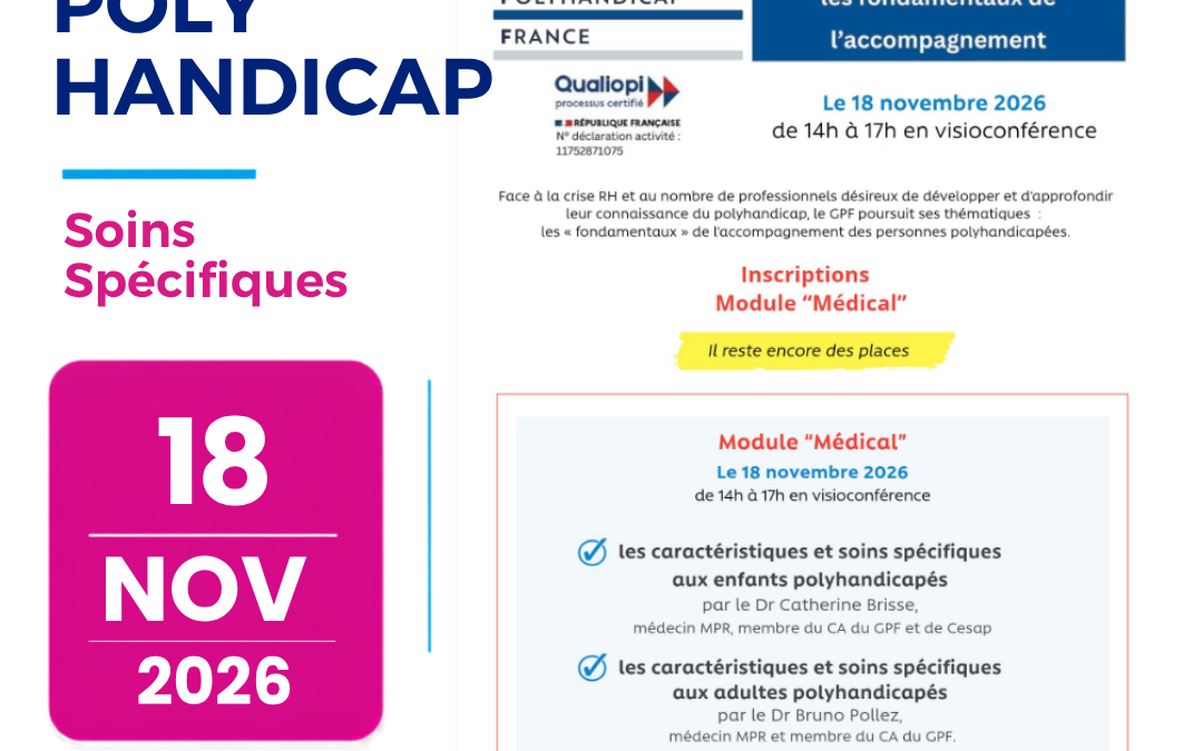 18 novembre : Polyhandicap  « les fondamentaux de l&rsquo;accompagnement »